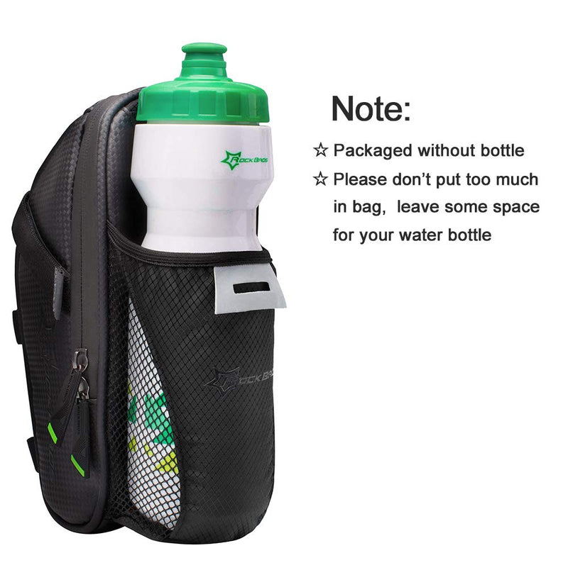 ROCKBROS Bike Saddle Bags with Water Bottle Pouch Waterproof Bike Bags Under Seat Pack for Mountain Road Saddle Bag Bicycles Storage Bag 9.65*4.53*4.33inches - BeesActive Australia