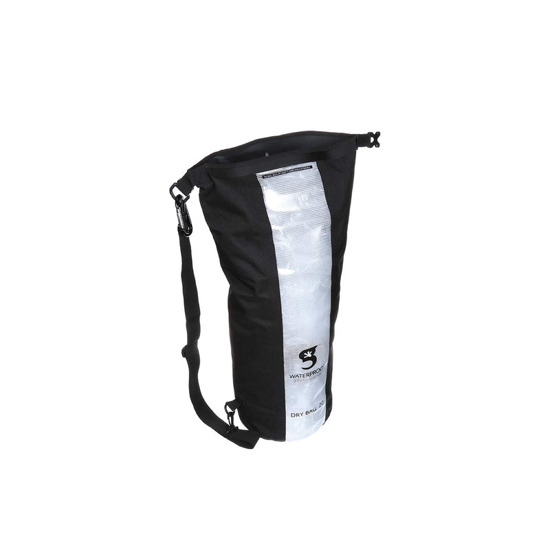 [AUSTRALIA] - geckobrands Durable View Dry Bag, PVC and Polyester Material, Shoulder Strap 5 Black - 20L 