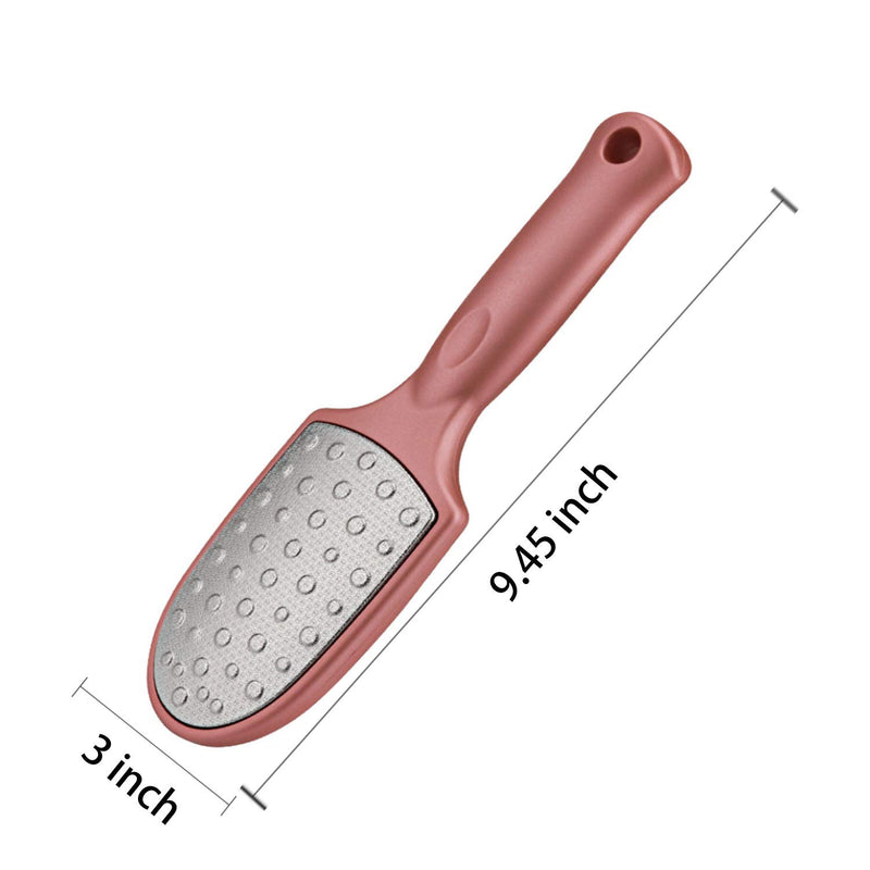 Elahome Pedicure Foot File Callus Remover Double Size Dead Skin Calluses Metal Foot Rasp for Rough Feet Rose Gold - BeesActive Australia