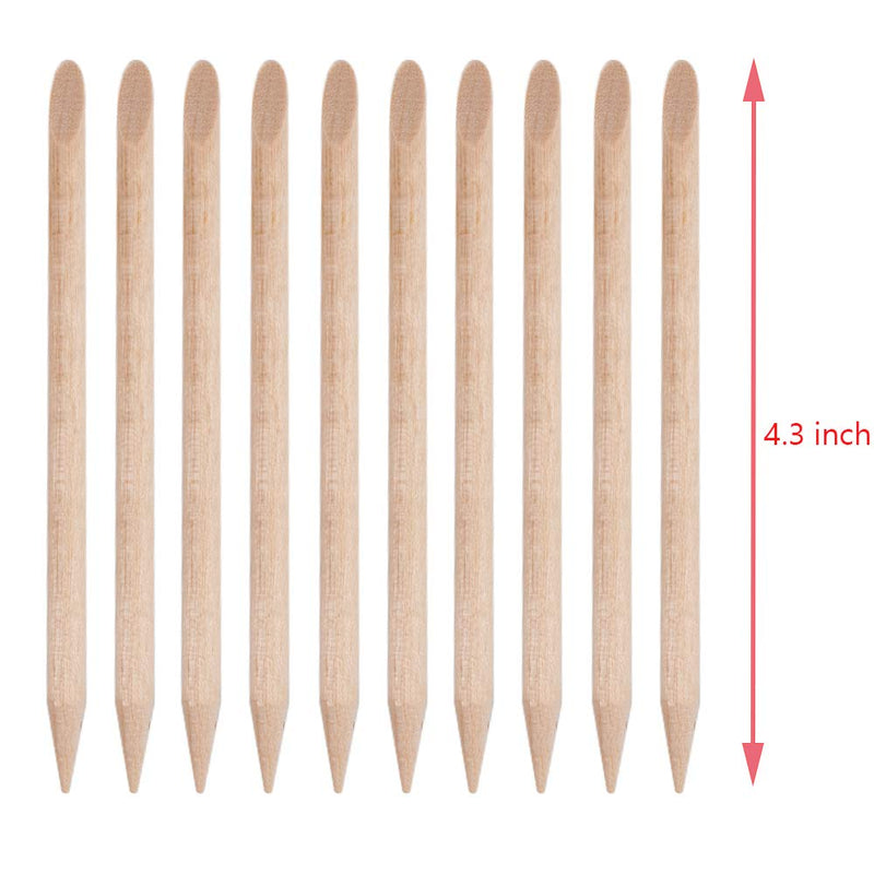 Sowaka 50 Pcs Orange Wood Sticks for Nails Natural Double Sided Multifunctional Wooden Mini Cuticle Pusher Remover Tool Kit for Manicure Pedicure - BeesActive Australia