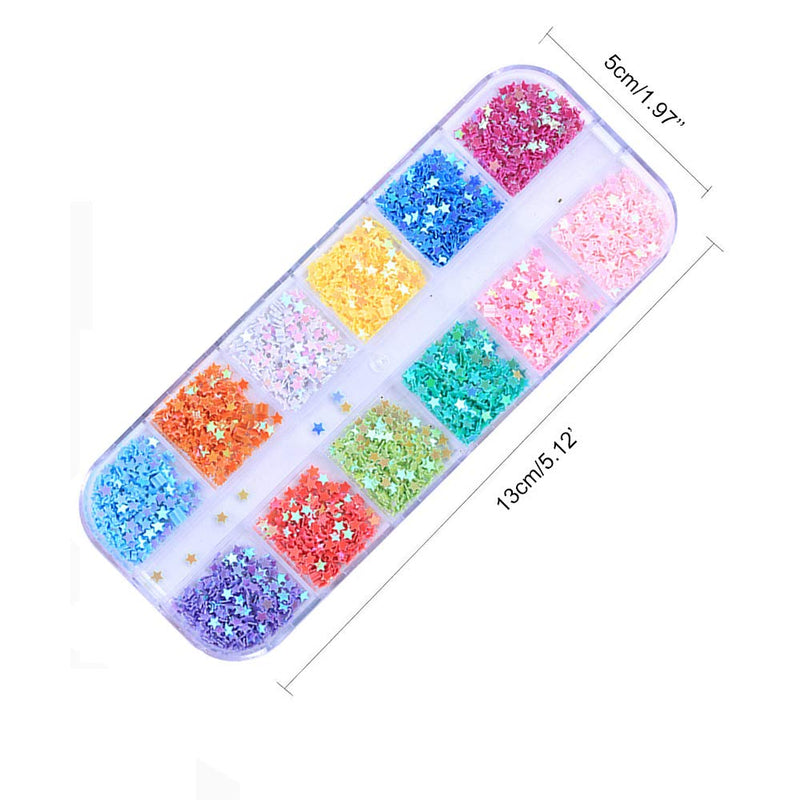 GOTONE 4 Boxes Nail Sequins, Ultra-Thin Iridescent Mermaid Flakes Star Paillette 3D Nail Art Manicure Make Up DIY Decoration for Face Body Cellphone Case Style1 - BeesActive Australia