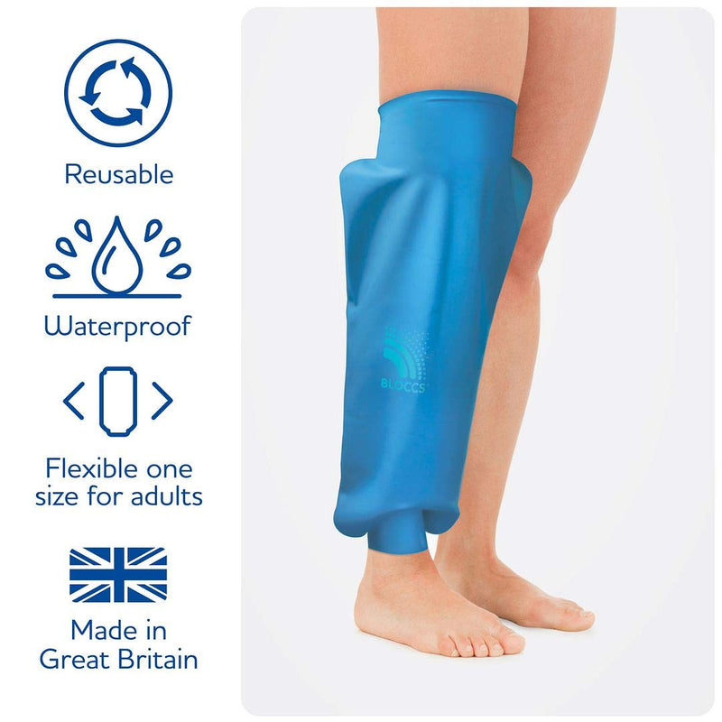 Bloccs Waterproof Knee Cover, Swim, Shower & Bathe. Watertight Protection for Bandages, Adult (Small) S - BeesActive Australia