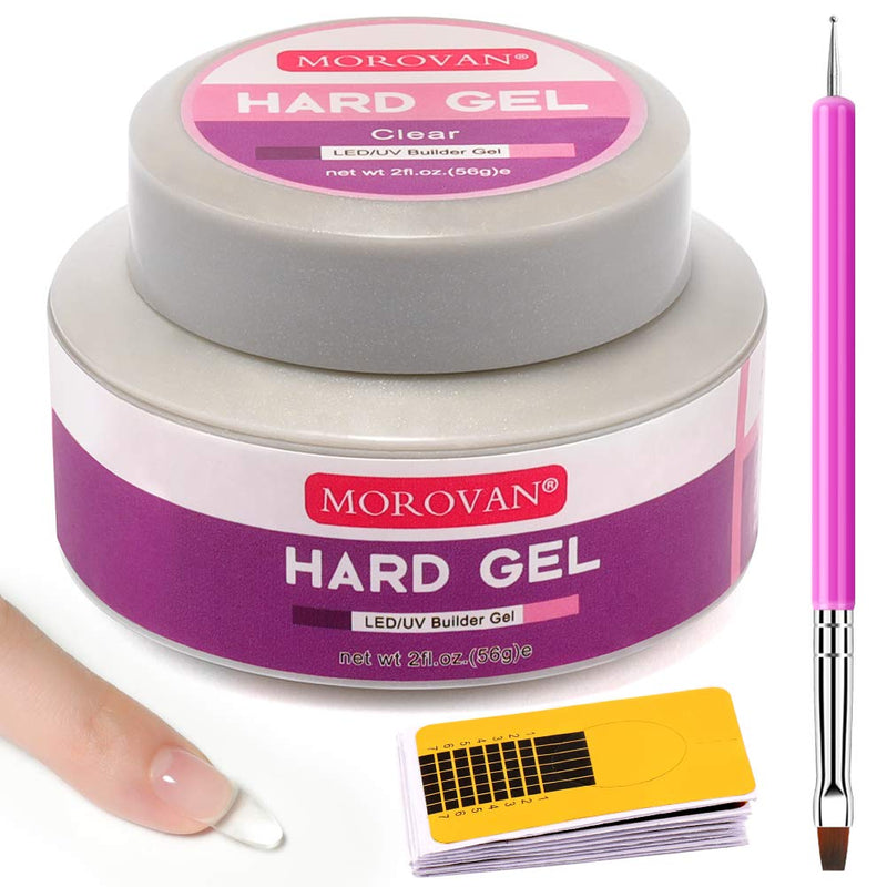 Morovan LED UV Gels Builder Gel Nail Extension Gel Nail Strengthen Acrylic Gel UV Gel Nail Art Manicure Set with Nail Forms and Dual-use Pen Nail Art Supplies - BeesActive Australia