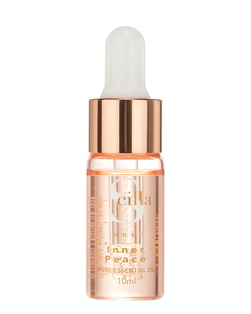 Scilla Rose Inner Peace-Pure Essential Oil Blend 10ml Total De-Stress Aromatherapy Diffuser Oil - 100% Natural and Organic with Lavender, Patchouli, Ylang-Ylang, Sandalwood Oils ‎the Inner Peace Oil(10ml) - BeesActive Australia