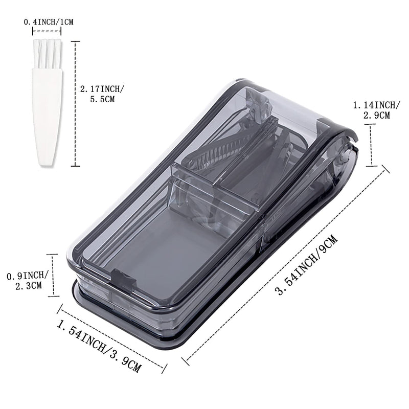Pill Tablet Cutter for Small or Large Pills, Pill Splitter with Blade for Pills and Tablets Cut in Half Quarter (Black) Black - BeesActive Australia