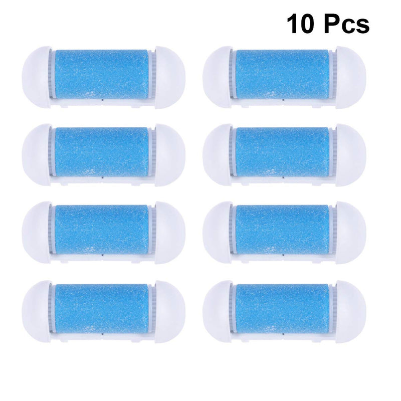 Beaupretty 10pcs Replacement Roller Refill Heads Coarse Replacement Roller Refill Heads for Electronic Foot File (Sky-blue) Sky-blue - BeesActive Australia