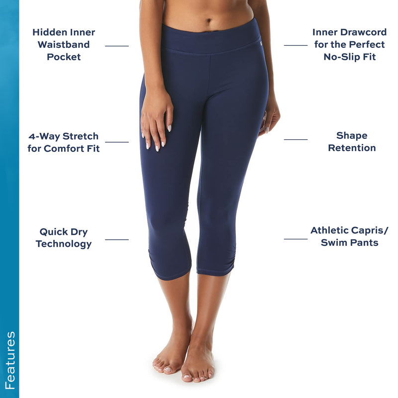 Cobra Athletic Capris  Quick-Dry Yoga, Swim Pant, Sport Leggings for Women Small 511 Admiral - BeesActive Australia