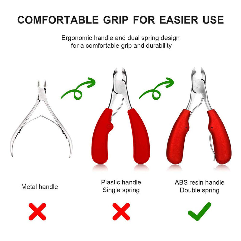 Toenail Clippers, Nail Clippers for Thick Toenail and Ingrown Nails - Heavy Duty Toenail Nippers, Long handled Toe Nail Clipper - Nail Clippers for Men and Senior (red） - BeesActive Australia