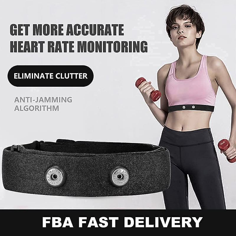 Heart Rate Monitor Replacement Chest Strap black Medium - BeesActive Australia
