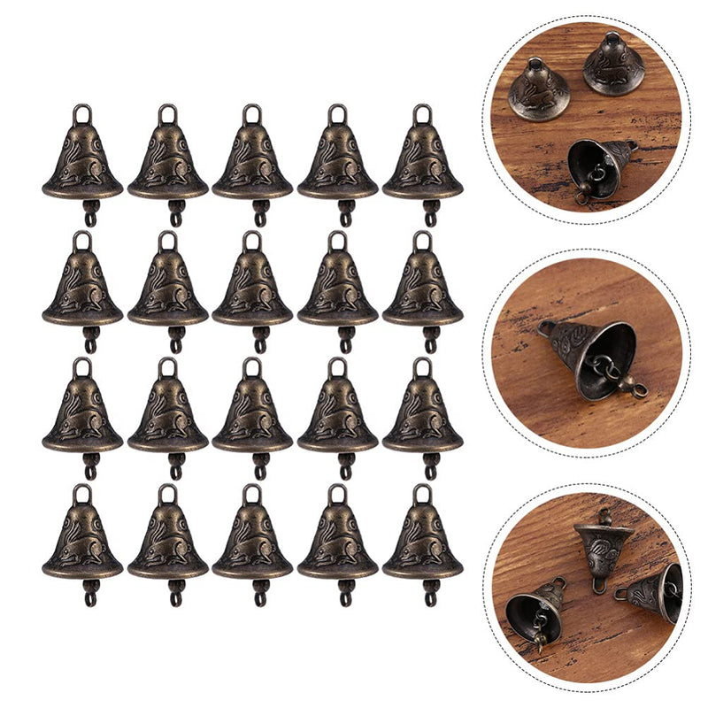 DOITOOL 20Pcs Cow Horse Grazing Bells Sheep Cattle Goat Bells Vintage Craft Bells Farm Animal Bells Pet Collar Bell Noisemaker Rustic Jingle Bell Farming Accessories Random Style - BeesActive Australia
