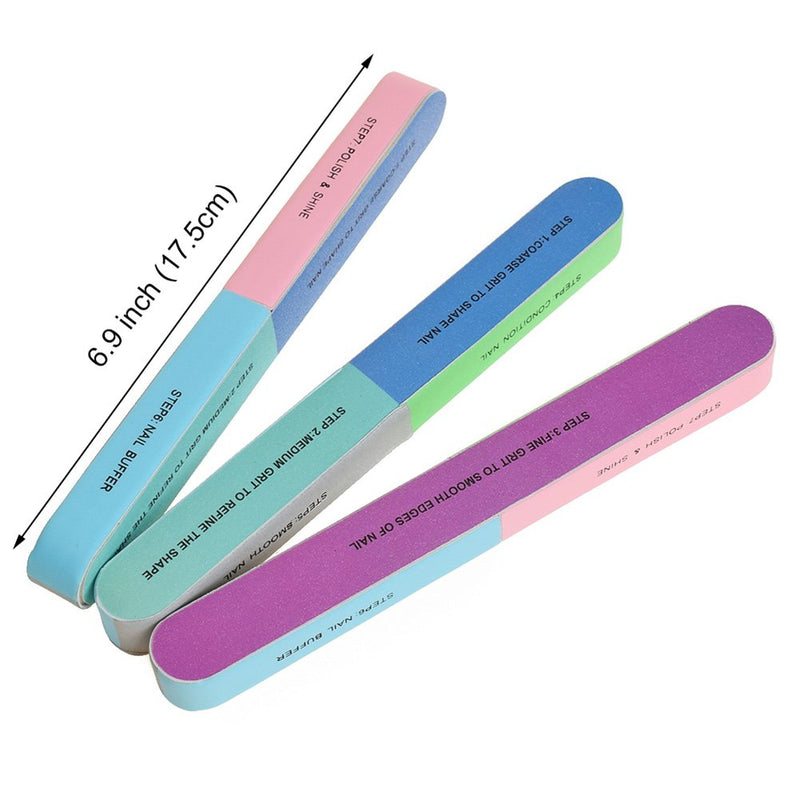 UTENEW Professional Nail Files Buffers 10 Pcs Nail Boards, 7 Step Nail Polishers Shine Buffing Block - BeesActive Australia