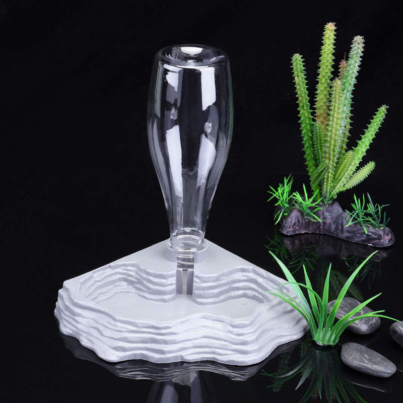 Scicalife Reptile Water Feeder - Automatic Water Dispenser Waterer Feeding Accessories for Turtle Frog Bearded Dragons Lizards Geckos for Terrarium Tank (Grey) - BeesActive Australia