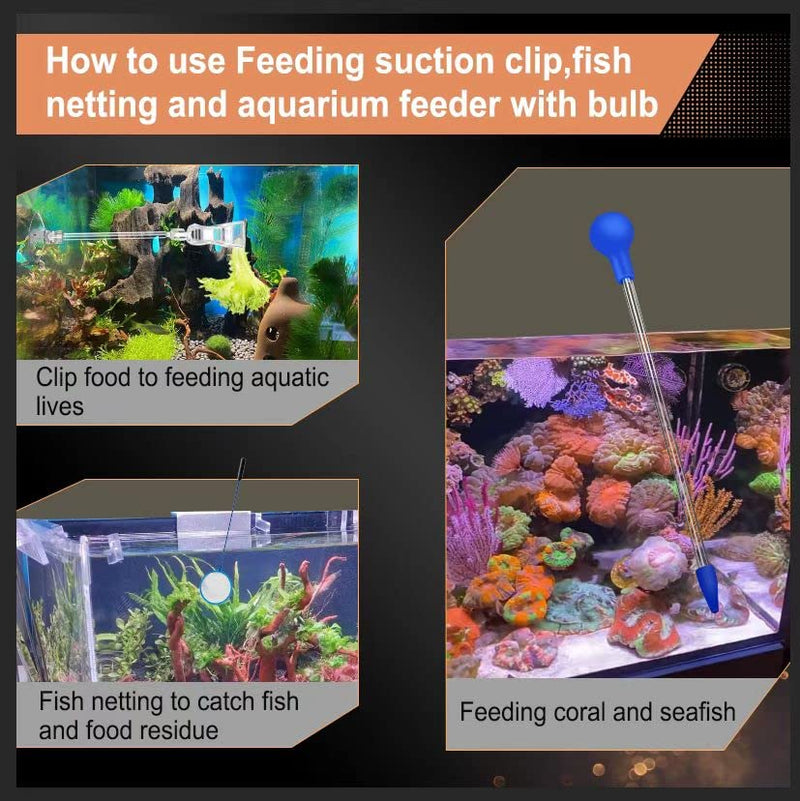 Shrimp Feeding Tube with Feeding Bowl and Dish，Shrimp Feeding Dish with Suction Cup，Tube Cleaning Brush，Shrimp Feeder with Bulb，Feeding Ring，Aquarium Feeding clamp,Aquarium net - BeesActive Australia