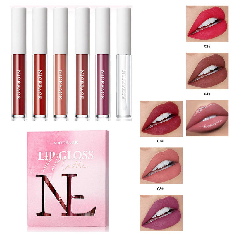 Matte Velvety Liquid Lipstick With Lip Plumper Makeup lip plumping lip gloss Set Velvety Long Lasting High Pigmented Nude Lipstick For Women (6pcs) - BeesActive Australia