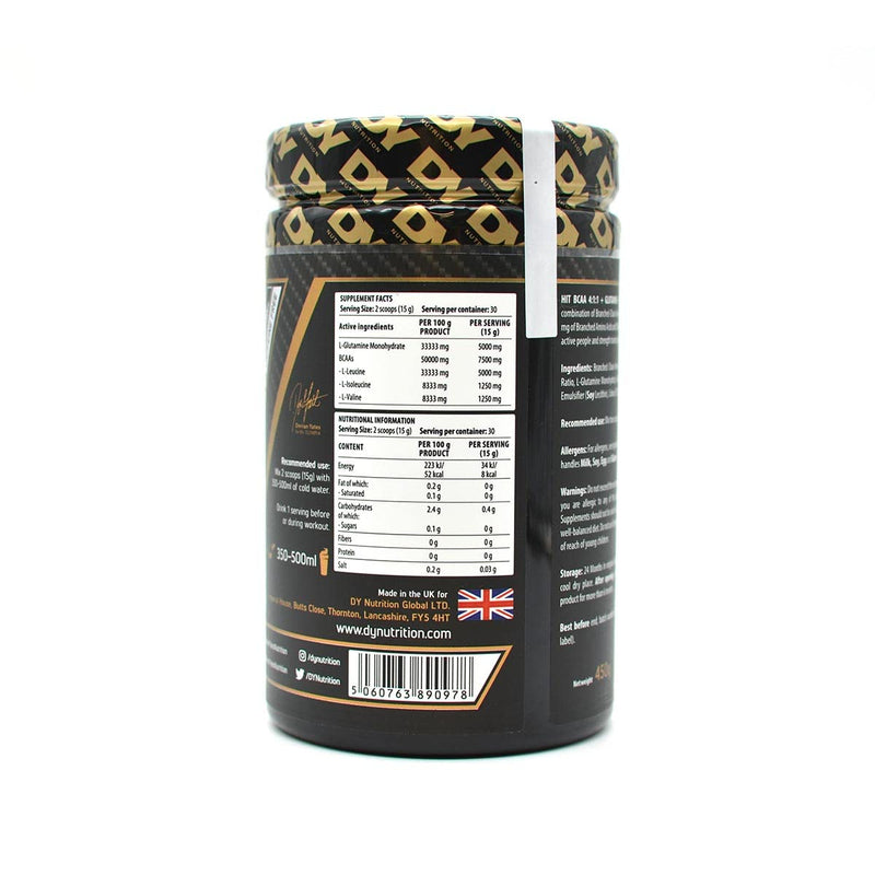 HIT BCAA 4:1:1 + Glutamine, 450g, 30 Servings (Peach) Peach - BeesActive Australia