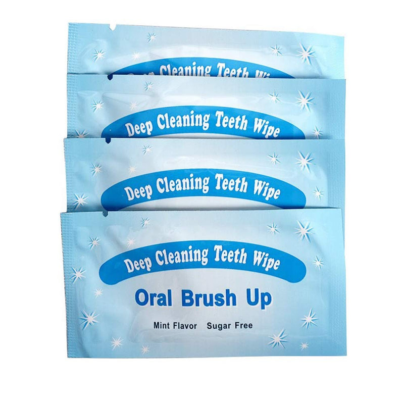 100 Packs of Mint-Flavored Teeth whitening Wipes, Finger Wipes, Disposable Teeth Cleaning Wipes - BeesActive Australia