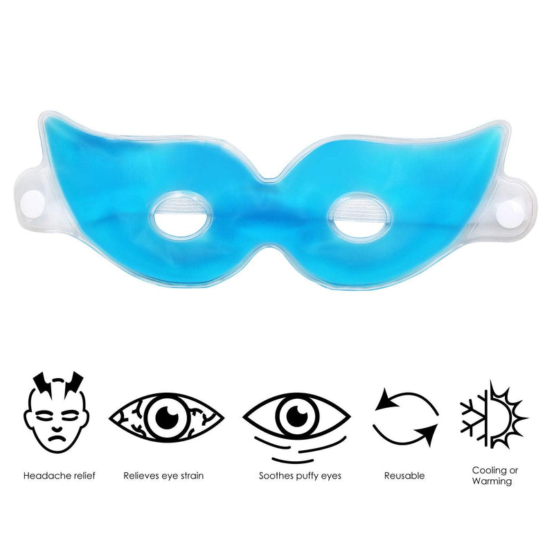 TRIXES Relaxing Gel Eye Mask with Holes - Cool and Hot Headache Tension Relief - Soothing for Puffy Eyes - BeesActive Australia