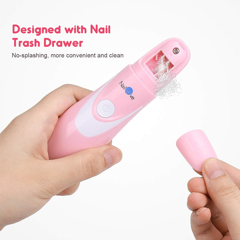 Honlibey Automatic Nail Clipper, Electric Nail Clipper Baby Nail Grooming Kit, Battery Operated Safe Nail Care Tools for Kids, Baby Pink - BeesActive Australia