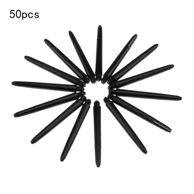 heyous 50 Pieces 2BA Nylon Shaft PC Shaft Dart Accessories Short Size 48mm, Black - BeesActive Australia