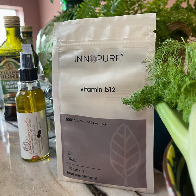 Vitamin B12 Tablets 1000mcg - Vegan Society Approved - Methylcobalamin B12 Vitamin - UK Made by Innopure - BeesActive Australia