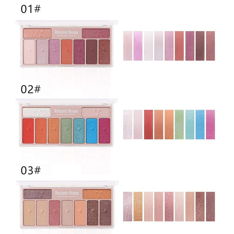 Edanta Matte Eyeshadow Palette High Pigment Eye Shadow Glitter Blend 9 Colors Eyeshadows Waterproof Long Lasting Professional Eyes Makeup for Women and Girls Pack of 1 (Brown 3) Brown 3 - BeesActive Australia