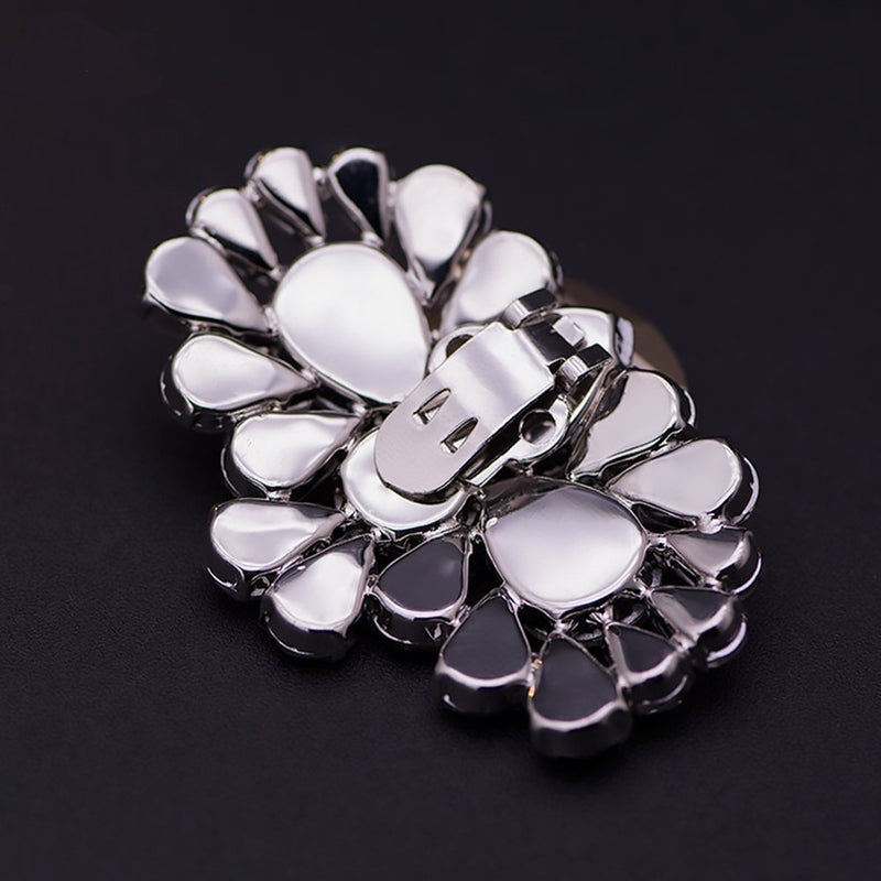 [AUSTRALIA] - Casualfashion 2Pcs Bling Bling Crystal Rhinestones Wedding Party Prom Shoe Clips Buckles Decorations for Women 1.57×2.44inch 