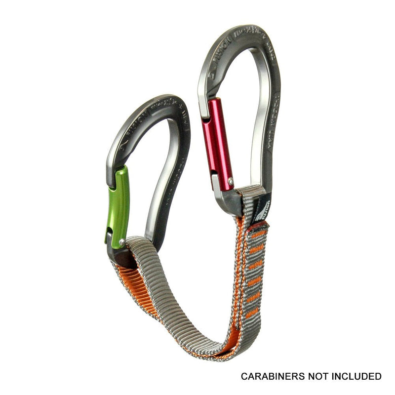 Fusion Climb Quickdraw Runner 5000 lbs Rated Stitched Loop Nylon Webbing 20cm x 1.7cm Tan/Orange, 20' - BeesActive Australia