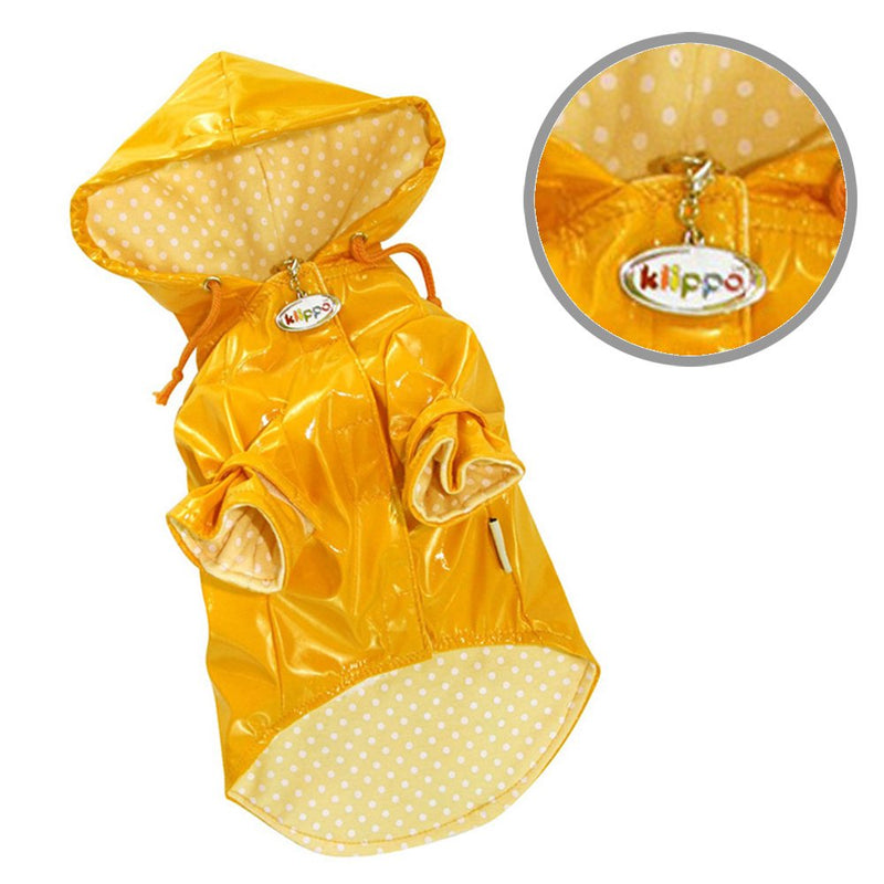 Klippo Dog/Puppy Splashing Whale Waterproof Jacket/Raincoat/Rain Gear/Rainwear with Cotton Lining for Small Breeds X-SMALL - BeesActive Australia