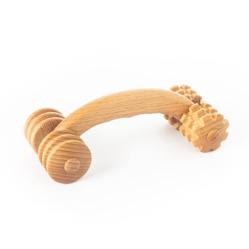 Tuuli Accessories Massage Muscle Roller Tool Massager for Back Neck Shoulder Arms Legs Body Wooden 18 x 7 x 6 cm - BeesActive Australia