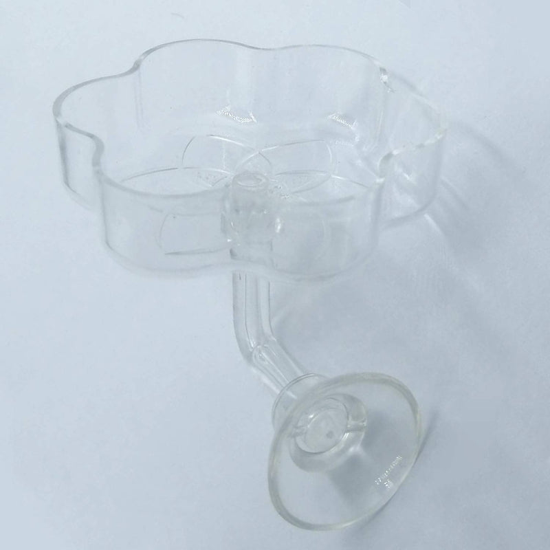 JZMYXA Aquarium Shrimp/Small Fish Feeding Dish Feeder Dish, Acrylic Material, Mini Size Magnolia Shaped - BeesActive Australia