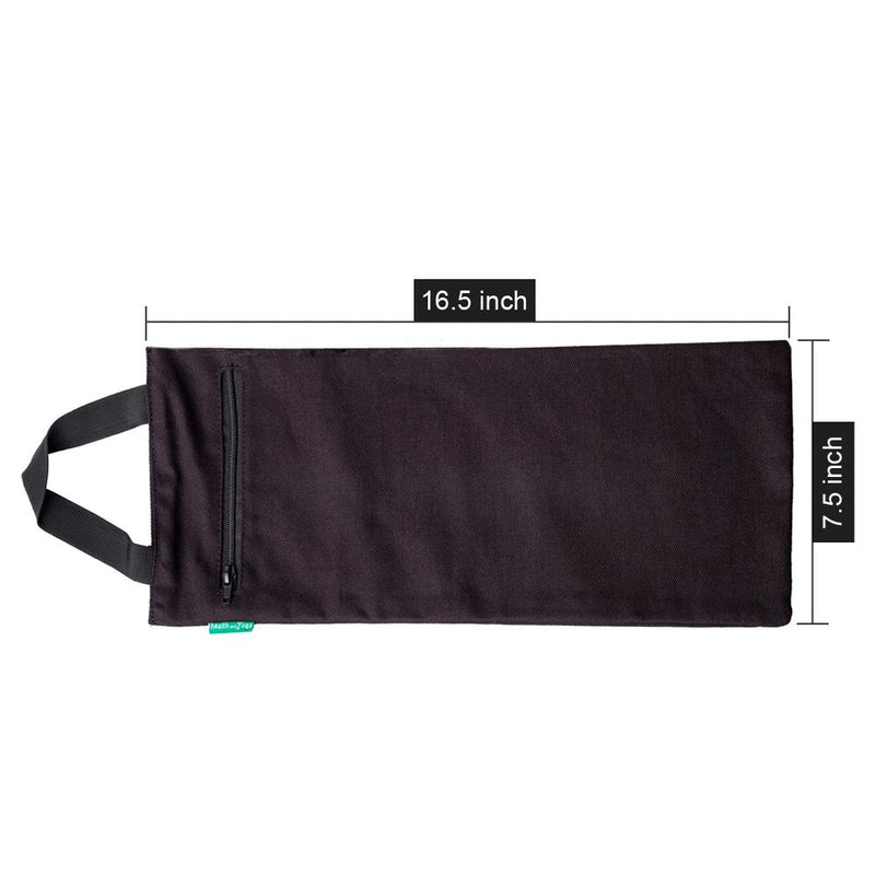 HealthAndYoga(TM) Yoga Sand Bags - Double Bag with Inner Waterproof Bag - Prop for Adding Weight and Support (Black) Black - BeesActive Australia