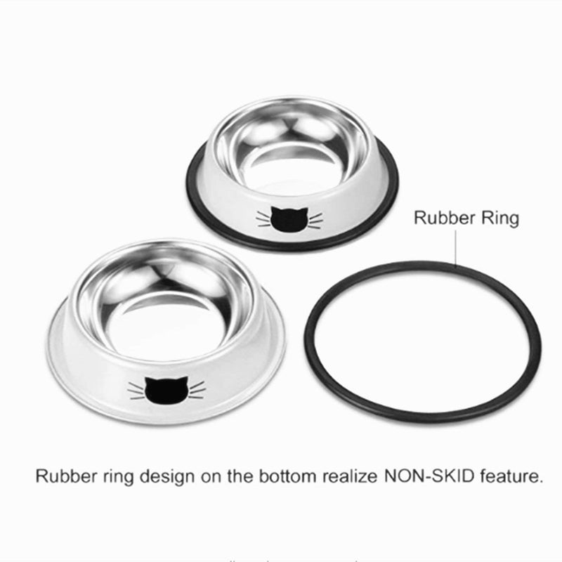 Legendog 3PCS Pet Bowl Stainless Steel Non-Skid Base Dog Bowl Cat Bowl with 2 Food Scoop Multicolor - BeesActive Australia