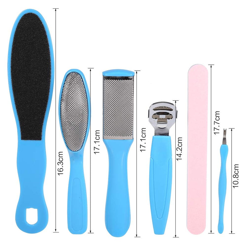 Foot Callus Remover, 10PCS Dead Skin Remover Foot Scrub Care Tool Portable Foot File Set Callus Remover for Home or Professional Use(Color: Blue & Pink) - BeesActive Australia