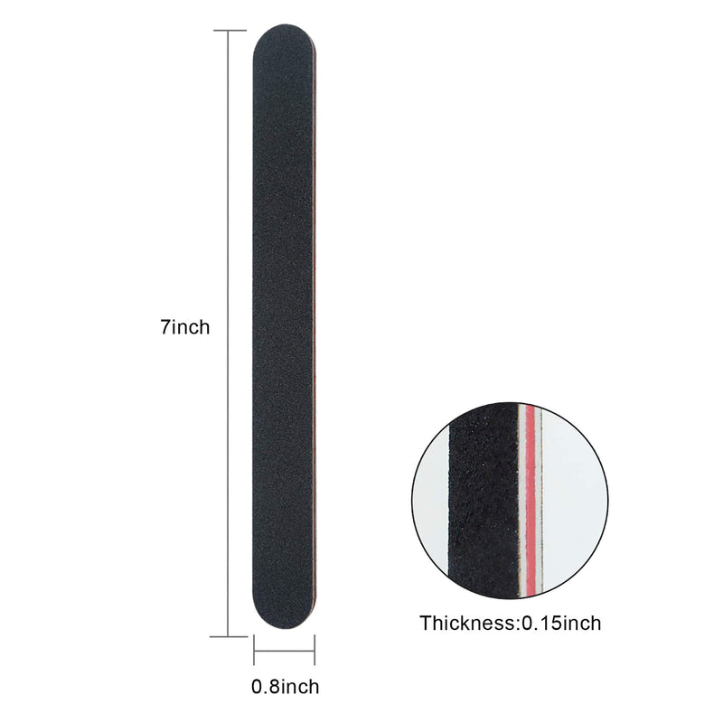 Nail Files Black Straight Nail file Double Sided VIVID STELLA Emery Board SOLD BY VIVI NAIL - BeesActive Australia