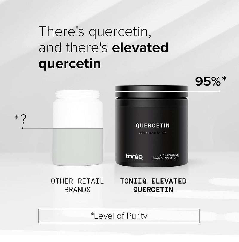 Ultra High Purity Quercetin Capsules - 95%+ Highly Purified and Highly Bioavailable - 1000mg Per Serving - 120 Capsules Quercetin Supplement - BeesActive Australia