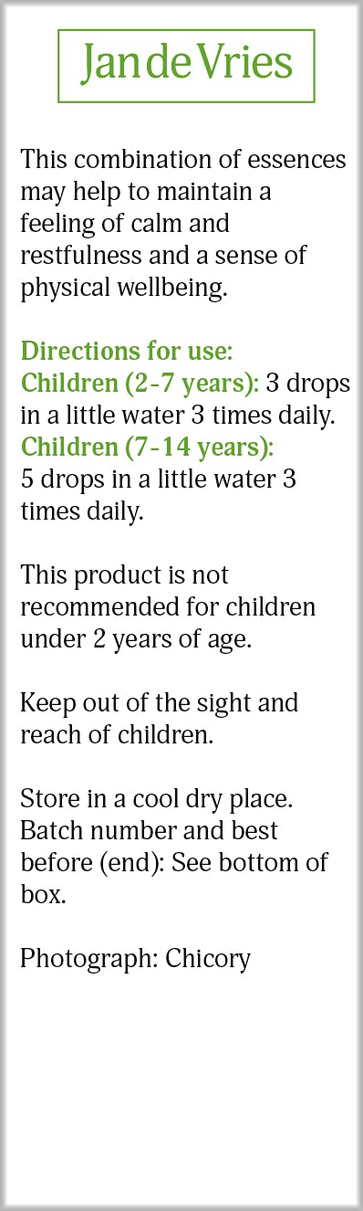 Jan De Vries Child Essence | Balance your Child’s Behaviour | Contains Chamomile,Chicory & Honeysuckle | 30ml - BeesActive Australia