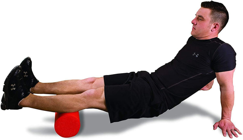 GoFit Foam Roller and Manual - Pre and Post Workout Muscle Relief Red 18" - BeesActive Australia