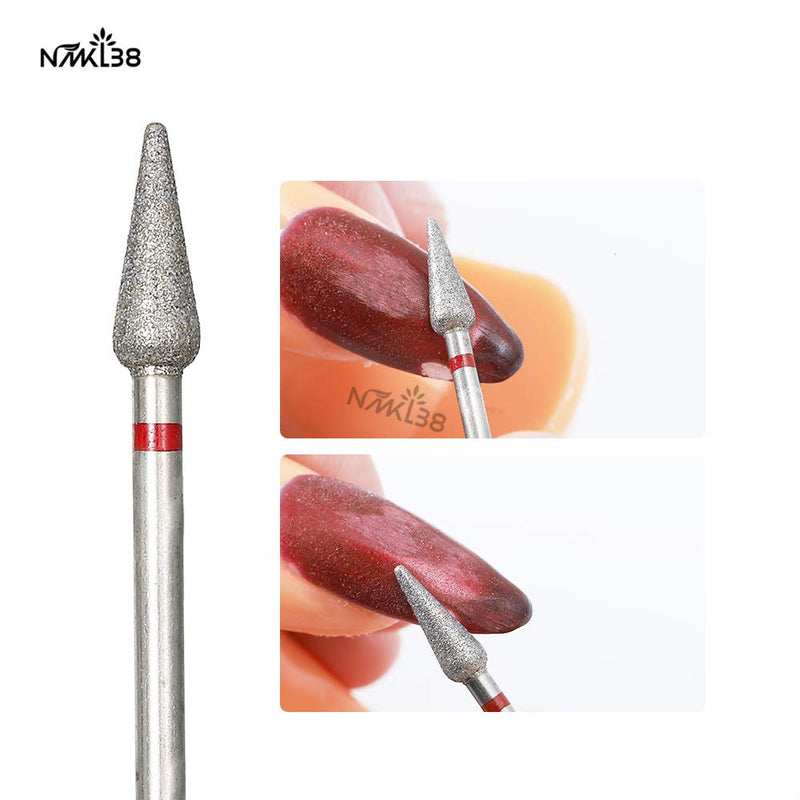 NMKL38 12PCS Cuticle Nail Drill Bits Electric Nail File Burrs Rotary Nail Cleaner Polishing Buffing File Grinder for Nail Salon Manicure Pedicure Tools SET 1 - BeesActive Australia