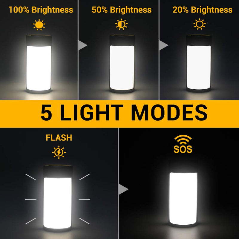 LED Camping Lantern, CT CAPETRONIX Rechargeable Camping Lights with 400LM 5 Light Modes Water-Resistant, 2 Pack Portable Tent Lights for Camping Power Outage Fishing Hiking Emergency Hurricane Home - BeesActive Australia