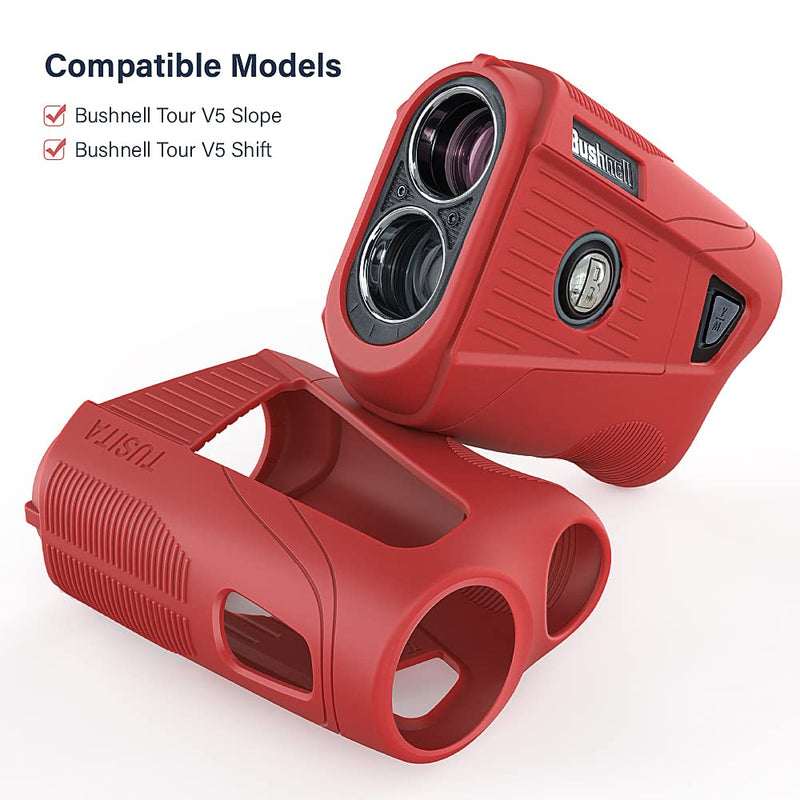 TUSITA Replacement Case Compatible with Bushnell Tour V5 Slope Shift - Silicone Protective Cover - Golf Laser Rangefinder Accessories Red - BeesActive Australia