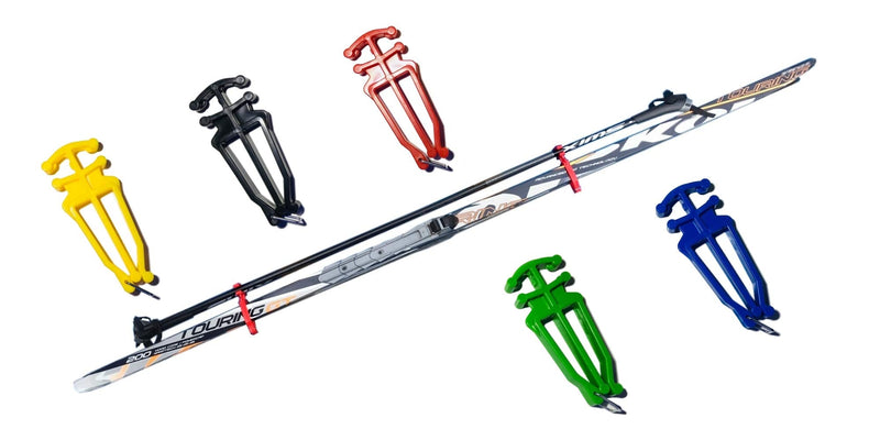 Bagdent Cross Country Skis and Poles Holder – 1 Pair, Universal Nordic Ski Pole Carrier black - BeesActive Australia