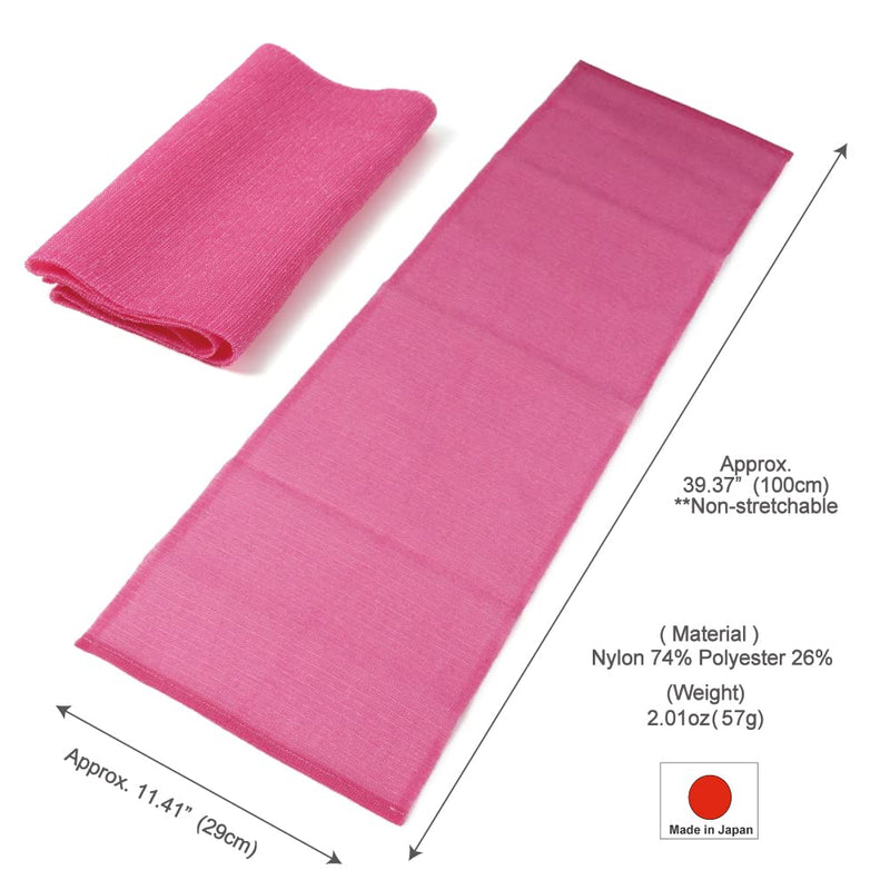 Extra Rough, Exfoliating Washcloth [Made in Japan] Exfoliating Towel Special Texture Makes Fluffy Foam Lather, Back Scrubber, Dead Skin Cell Remover [Loofah for Women and Men] (Pink) Pink - BeesActive Australia