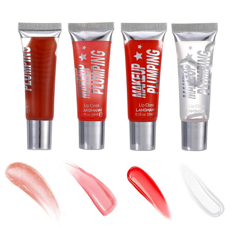 Eyret Glitter Jelly Liquid Lipsticks High-gloss Moisturizer Lip Balm Highlight Clear Lip Plumper Beauty Makeup for Women and Girls (04#) 04# - BeesActive Australia