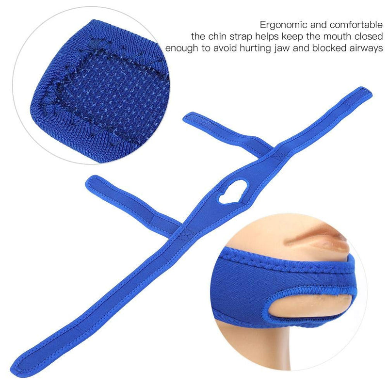 Vbestlife Anti-snore Strap, Adjustable Anti Snoring Chin Strap Snore Reduction Sleep Aids Devices Chin Strap Blue - BeesActive Australia