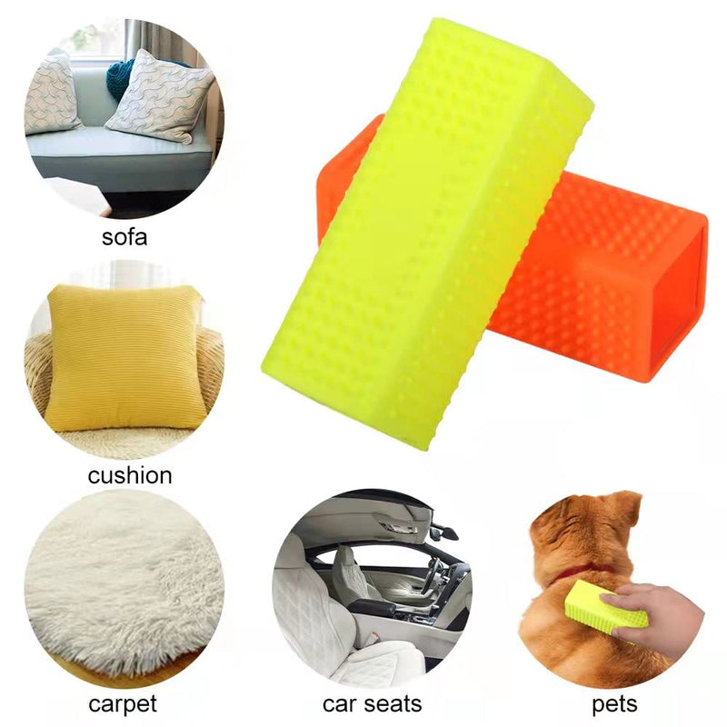 Pet Dog Cat Hair Remover Furniture Rubber Pet Hair Block Roller Cleaner,Carpet Brush for Dog Hair Sofa Hollow Rubber Cleaner Brush - BeesActive Australia