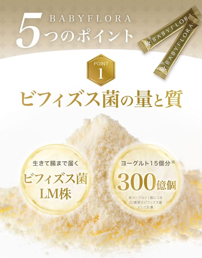 Baby Flora 10-day trial supply Lactic acid bacteria Provided by Morinaga Milk Industry Domestic Bifidobacterium powder BB536 Milk oligosaccharide Baby Flora Lactulose Starch Maltodextrin Inulin Citric acid BABYFLORA - BeesActive Australia