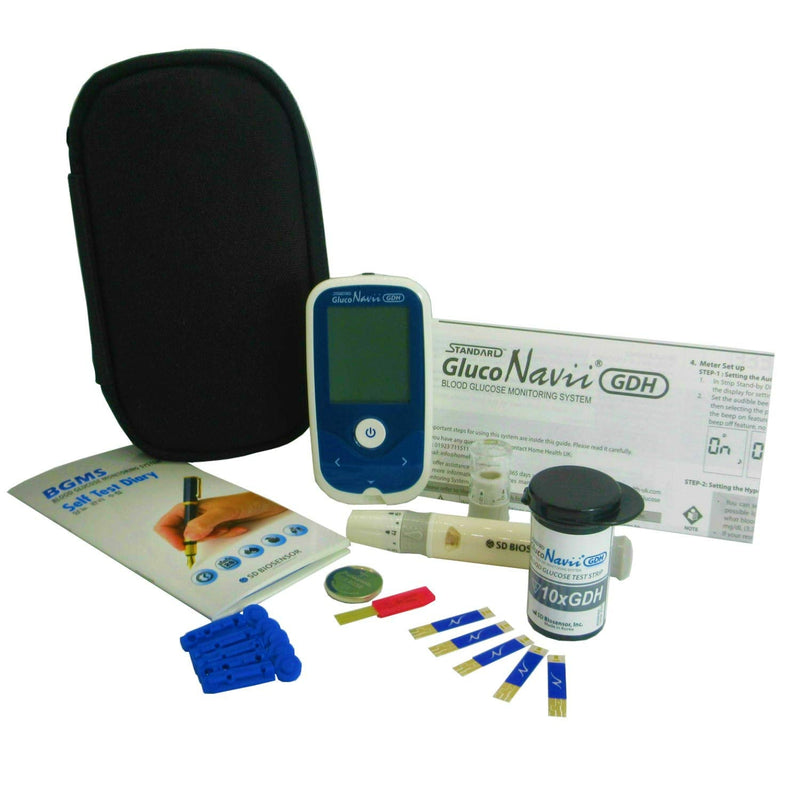 GlucoNavii Blood Sugar Meter (mmol/L) Glucose Monitor Starter Kit + 50 Test Strips + 50 28g Lancets - BeesActive Australia