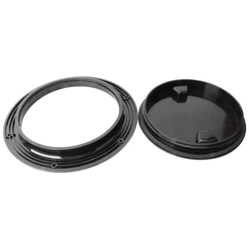 Amarine Made 2 Pack of Boat Round Non Slip Inspection Hatch,Detachable Cover and Pre-drilled Holes in Deck Plate Easily to Install 6" Black - BeesActive Australia