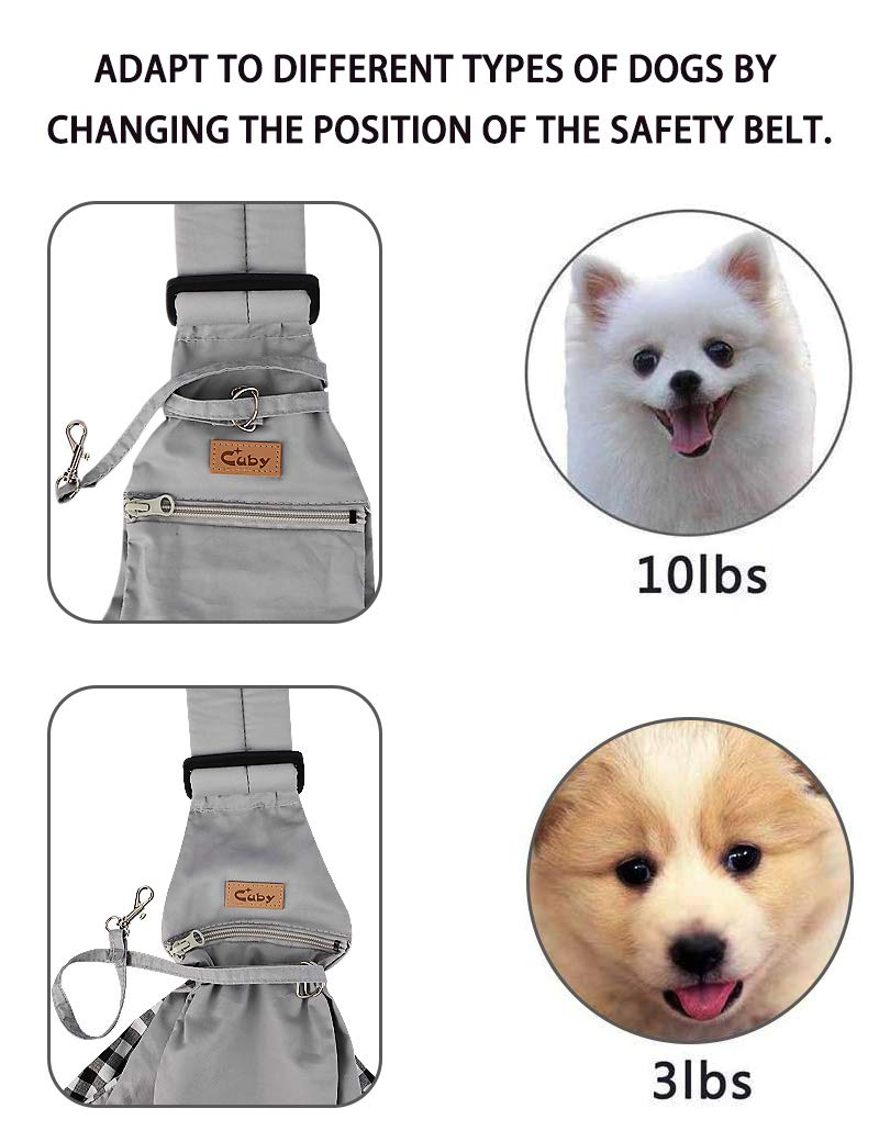 Cuby Dog and Cat Sling Carrier – Hands Free Reversible Pet Papoose Bag - Soft Pouch and Tote Design – Adjustable – Suitable for Puppy, Small Dogs, and Cats for Outdoor Travel Noble grey - BeesActive Australia