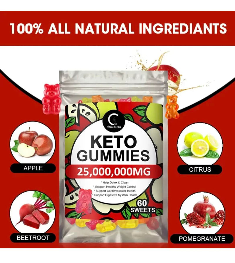 Keto Gummies for Weight & Fat Loss, Belly Fat Loss - 60 High Strength Enter into Ketosis and Lose Weight Fast with Keto Gummy Bears! - BeesActive Australia